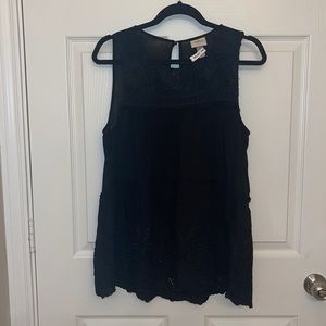 Knox Rose Sleeveless Lace Embroidered Top